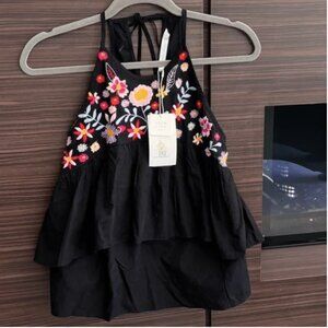 Zara TRF Embroidered Top